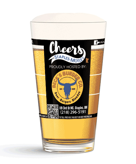Beck's Burger Co. campaign glass